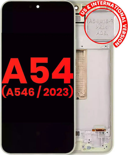 Oled ansamblu cu ramă Samsung Galaxy A54 5g A546 2023 versiunea US și internațională aftermarket Plus Lime
