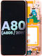 LCD дисплей с рамка Samsung Galaxy A80 A805 2019 Service Pack Ангел златист