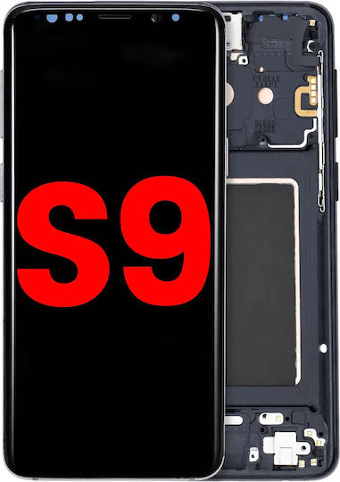 Oled Assembly Rahmen Samsung Galaxy S9 Aftermarket Plus Mitternachts-Schwarz