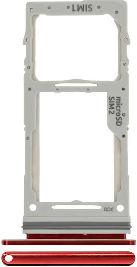 Dual Sim Card Tray Samsung Galaxy Note 10 Lite Aura Red