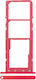 Dual SIM Kartenhalter Samsung Galaxy A02s A025 2020 A03 A035 2021 Rot