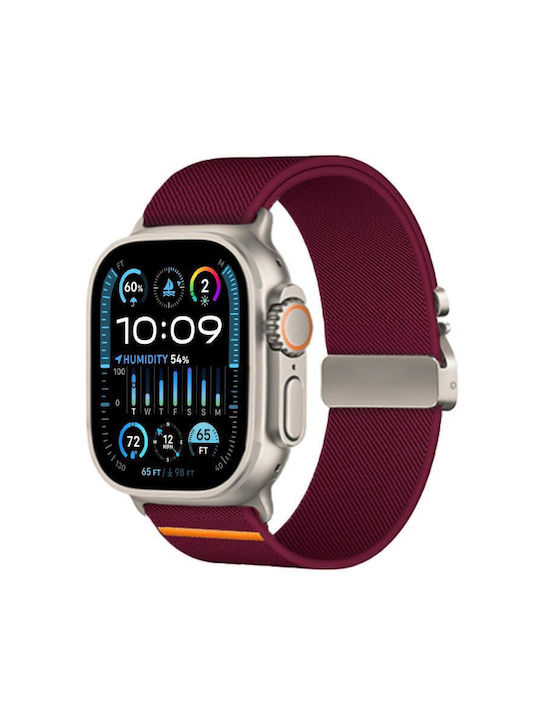 Apple Watch 42 44 45 46 49mm Xdfind Αλεξίπτωτο Λουράκι Ελαστικό Νάιλον Μωβ