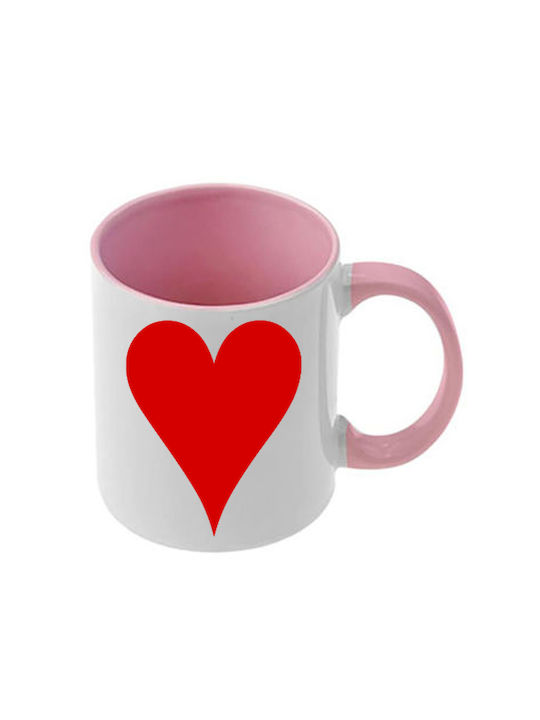 Tasse Alice Rosa Mit Griff und Innerem