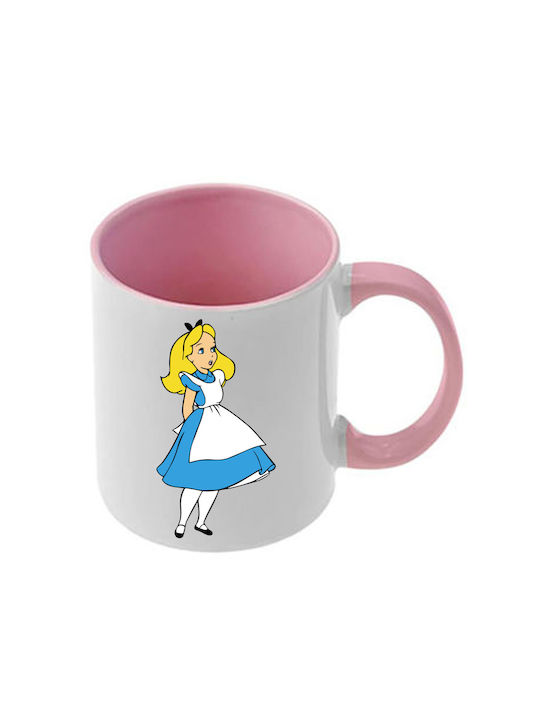 Tasse Alice Rosa Mit Griff und Innerem
