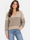 Damen Pullover Wolle Beige