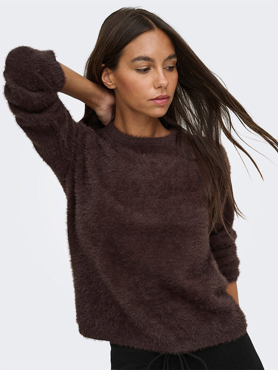 Jdy Damen Langärmelig Pullover Braun