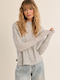 Damen Pullover Silber