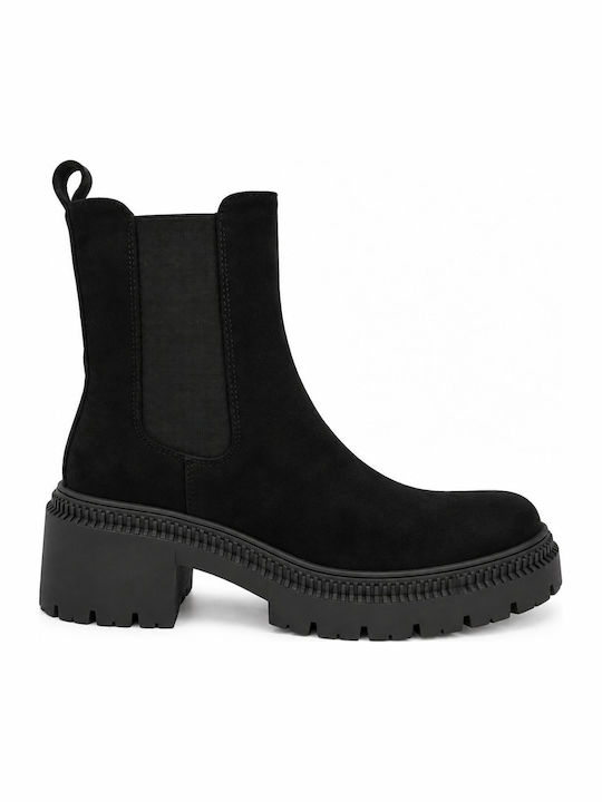 Ideal Shoes Chelsea Μποτάκια Μαύρα