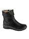 Leder Damen Stiefeletten Astragalou Schwarz