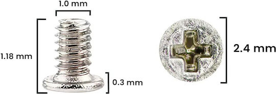 Screw Set M1.0 X 1.18l X 2.4d X 0.3t Iphone 12 Mini Service Pack 30 Pack