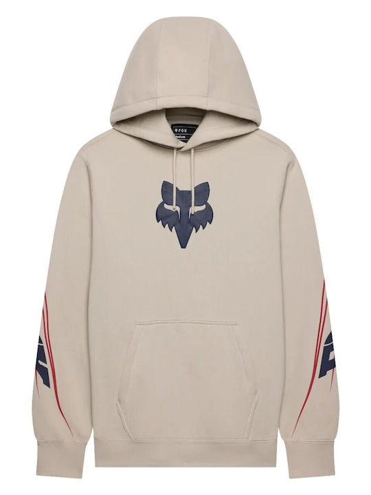 Fox Sweatshirt mit Kapuze Chalk White