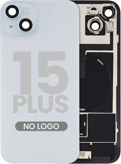 Back Glass W Magsafe Magnet & Nfc & Flashlight Flex Iphone 15 Plus No Logo Aftermarket Blue