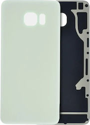 Back Cover Glass Samsung Galaxy S6 Edge Plus No Logo Aftermarket Plus White Pearl