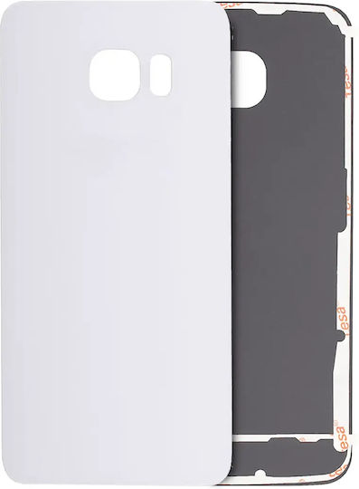 Sticlă Capac Spate Samsung Galaxy S6 Edge Fără Logo Aftermarket Plus Alb