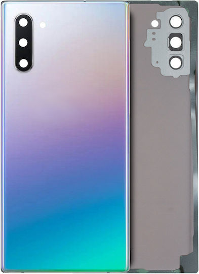 Back Cover Glass Camera Lens Samsung Galaxy Note 10 Service Pack Aura Glow Silver