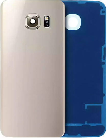 Задно Стъкло Капак Обектив Камера Samsung Galaxy S6 Edge Сервизен Комплект Златист