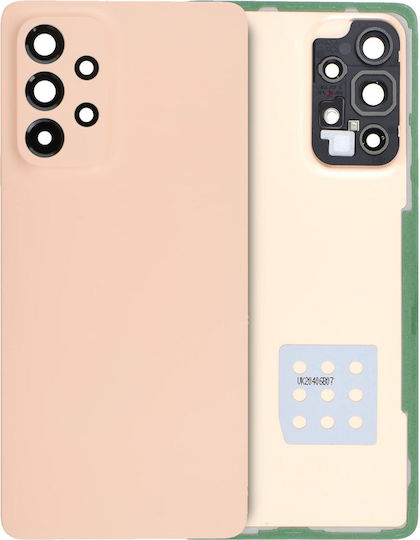 Задно Стъкло Капак Обектив Камера Samsung Galaxy A53 5g A536 2022 Сервизен Комплект Праскова
