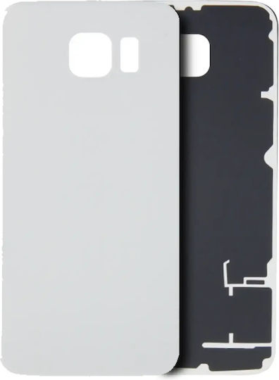 Rückseiten-Glas Samsung Galaxy S6 Ohne Logo Aftermarket Plus Weiß
