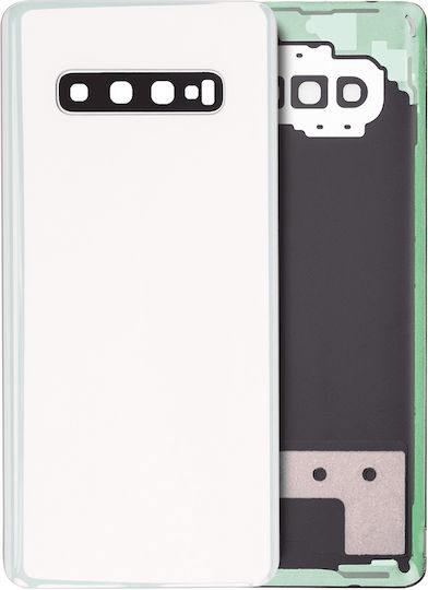 Back Cover Glass Camera Lens Samsung Galaxy S10 Plus Service Pack Ceramic White