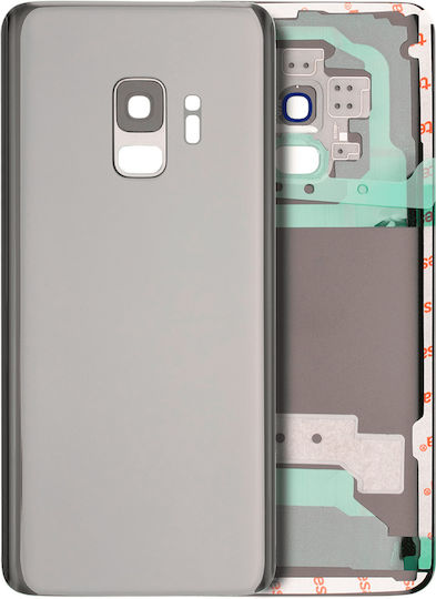 Sticlă Capac Spate Lentilă Cameră Samsung Galaxy S9 Fără Logo Aftermarket Plus Argintiu