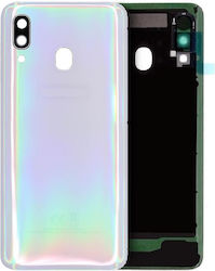 Rückseitiges Glas Kameraobjektiv Samsung Galaxy A40 A405 2019 Service Pack Weiß