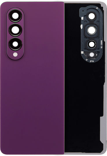 Back Cover Glas Kameraobjektiv Samsung Galaxy Z Fold 4 Service Pack Burgunder