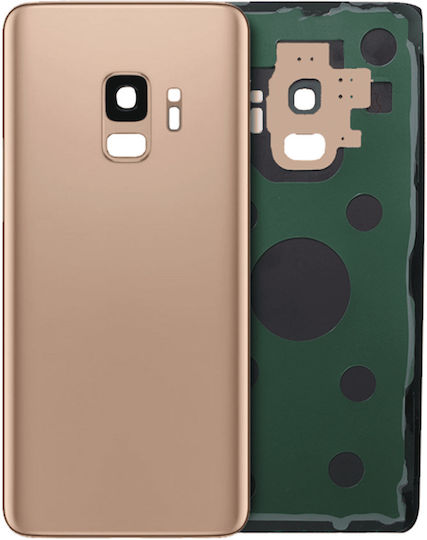 Geam Spate Carcasă Lentilă Cameră Samsung Galaxy S9 Pachet Service Auriu Răsărit