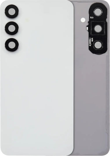 Back Cover Glass Camera Lens Samsung Galaxy S25 Fe No Logo Aftermarket Plus White