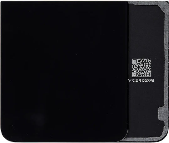 Bottom Back Cover Glass Samsung Galaxy Z Flip 7 Fe 5g No Logo Aftermarket Plus Black