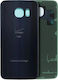 Rückseite Glas Samsung Galaxy S6 Edge Verizon Logo Service Pack Schwarz Saphir