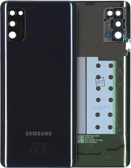 Geam Spate Capac Lentilă Cameră Samsung Galaxy A41 A415 2020 Pachet Service Prism Crush Negru