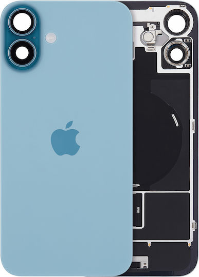 Задно Стъкло С Магнит W Magsafe И Nfc И Фенерче Гъвкав За iPhone 16 Plus Uk Eu Версия Оригинален Oem Тюркоазен