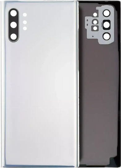 Back Cover Glas Kameraobjektiv Samsung Galaxy Note 10 Plus 5G Service Pack Aura Glow Silber