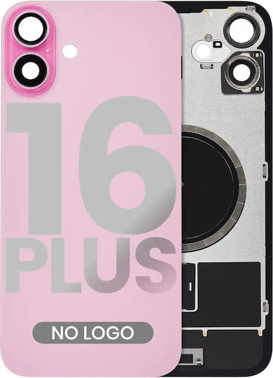 Back Glass W Magsafe Magnet Iphone 16 Plus No Logo Aftermarket Pink