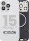 Rückglas W Magsafe Magnet iPhone 15 Pro Max Kein Logo Aftermarket Weiß Titanium