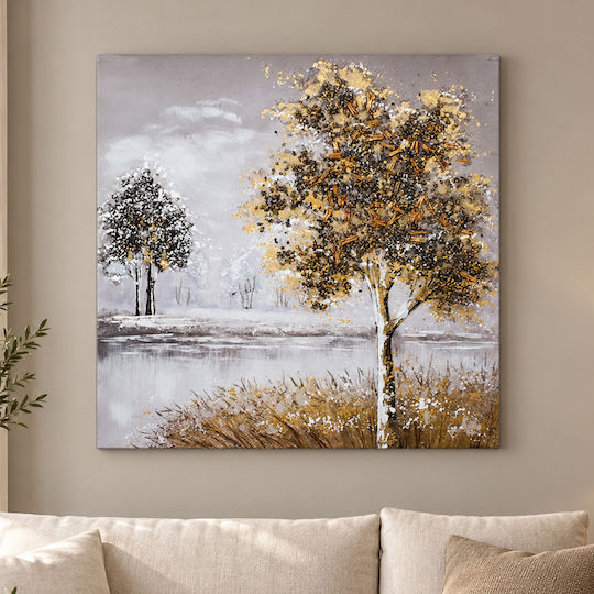 Wall Canvas Painting Handmade Oil Painting 70x70 Embossed Keskor 82597