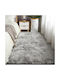 To megalo pazari Soft Touch Non-Slip Rectangular Furry Rug Grey 80x140cm