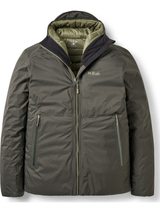 Microlight Herren Jacken Puffer Wasserdicht Dunkle Armee