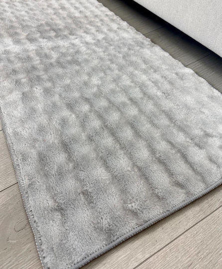 Linea Home Неслизащ Килим Правоъгълен Furry Сребрист 160x230см