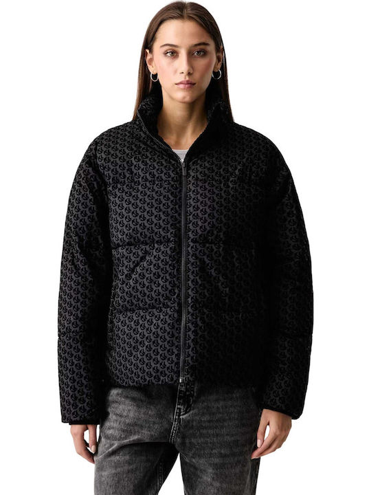 Дамско Puffer яке за зима Black