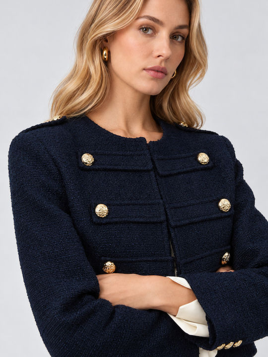Damenjacke Für Winter Marineblau