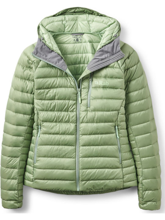 Microlight Alpine Women's Puffer Jacket for Winter Fig Green