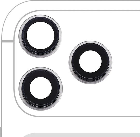 Suport și ramă pentru obiectivul camerei spate iPhone 17 Pro 17 Pro Max Premium Argintiu