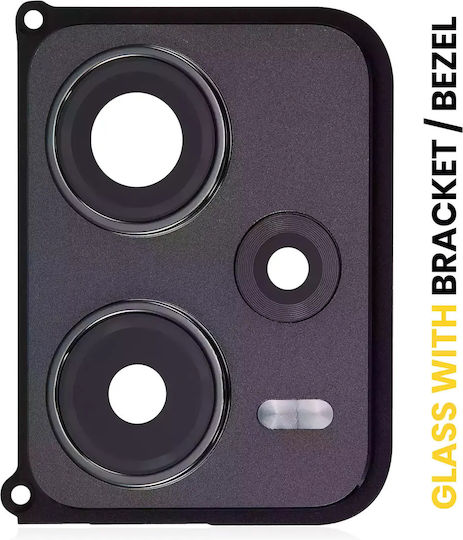 Back Camera Lens Bracket Bezel Xiaomi Redmi Note 12 Pro Plus Obsidian Black