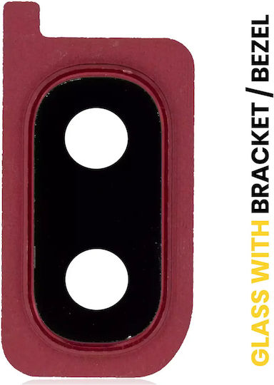 Back Camera Lens Bracket Bezel Samsung Galaxy A20 A205 2019 Roșu