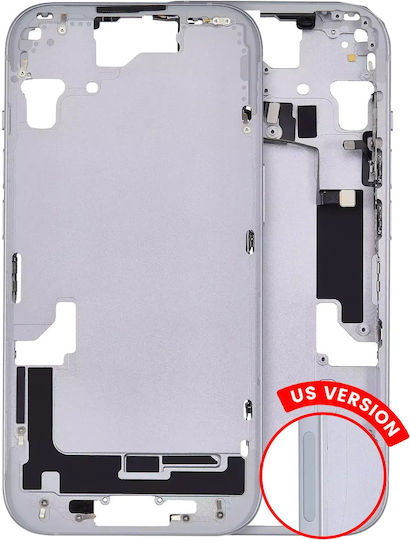 Mid-frame Housing W Small Parts Iphone 15 Us Version Aftermarket Plus Blue