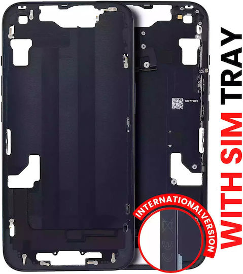 Mid-frame Housing W Small Parts Iphone 14 Eu Global Version Aftermarket Plus Midnight