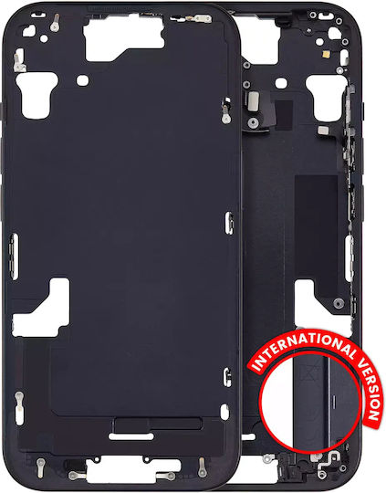 Mid-frame Housing W Small Parts Iphone 15 Eu Global Version Aftermarket Plus Black