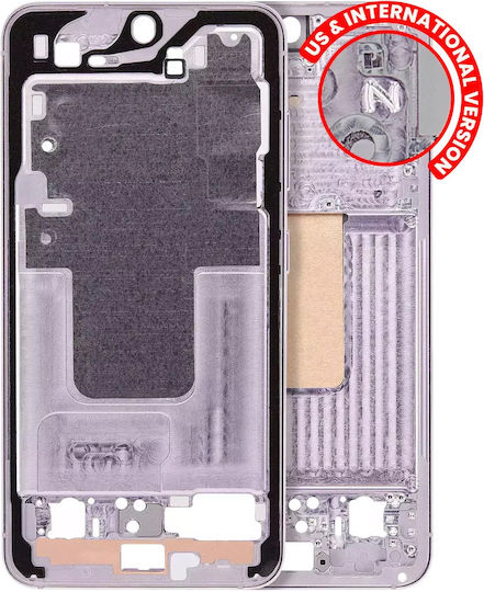 Mid-frame Housing Samsung Galaxy S23 5g Us & International Version Lavender
