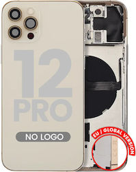 Back Housing W Small Parts Iphone 12 Pro Eu Global Version Aftermarket Plus Gold